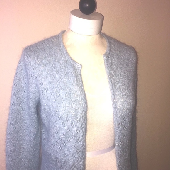OZOC-Soft Blue/Green Sweater/Cardigan- M - Picture 6 of 8